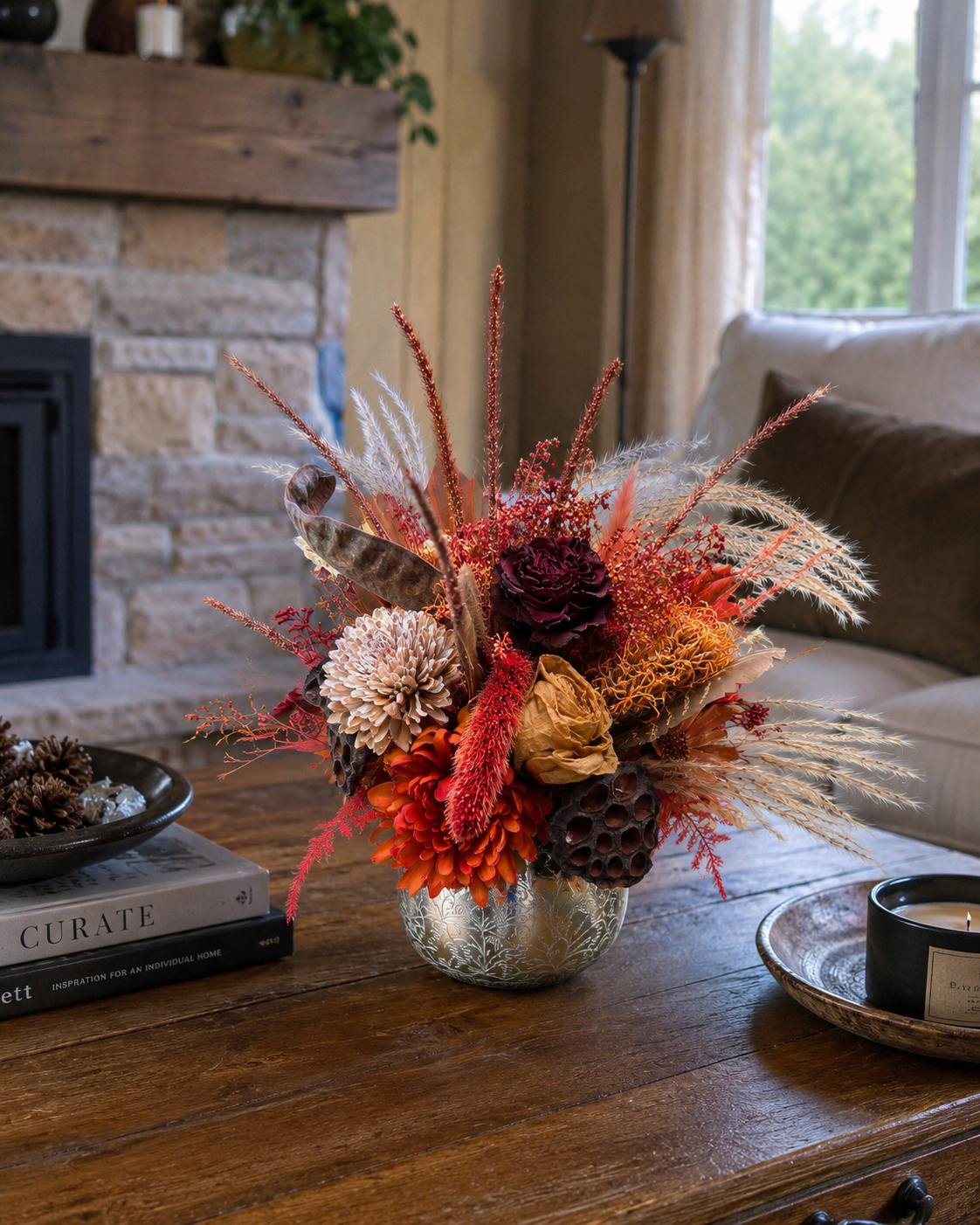 Burnt Sienna | One-of-a-Kind Preserved Botanical Arrangement