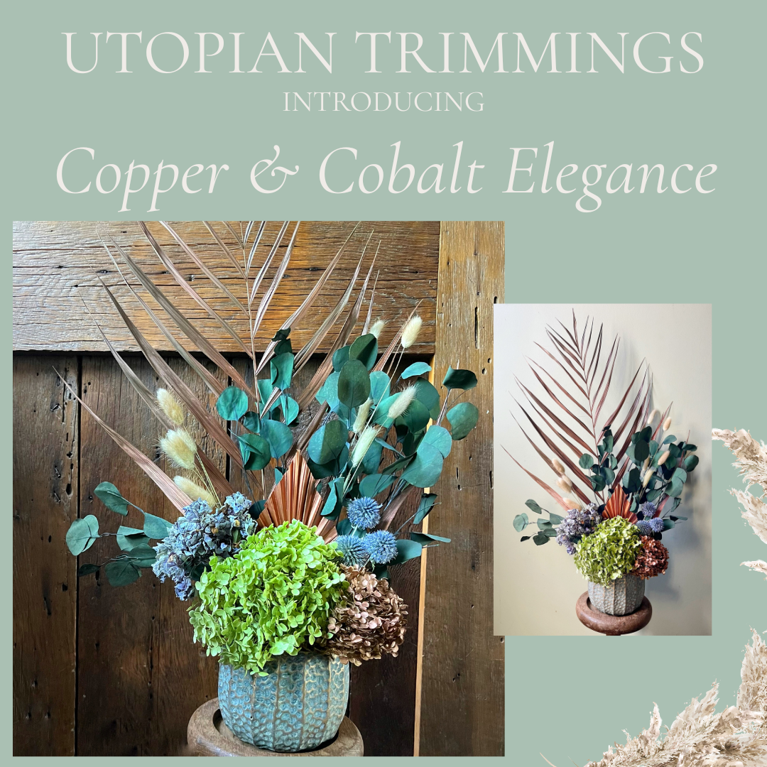 Copper & Cobalt Elegance | Dried Botanicals